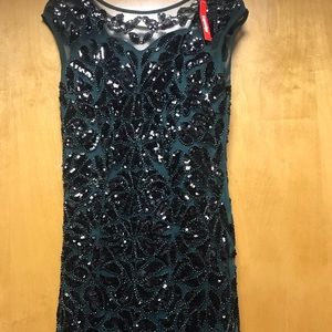 Dresses - 1920’s Style Mermaid Dress- Emerald & Black Detail Dresses - 1920’s Style Mermaid Dress- Emerald & Black Detail